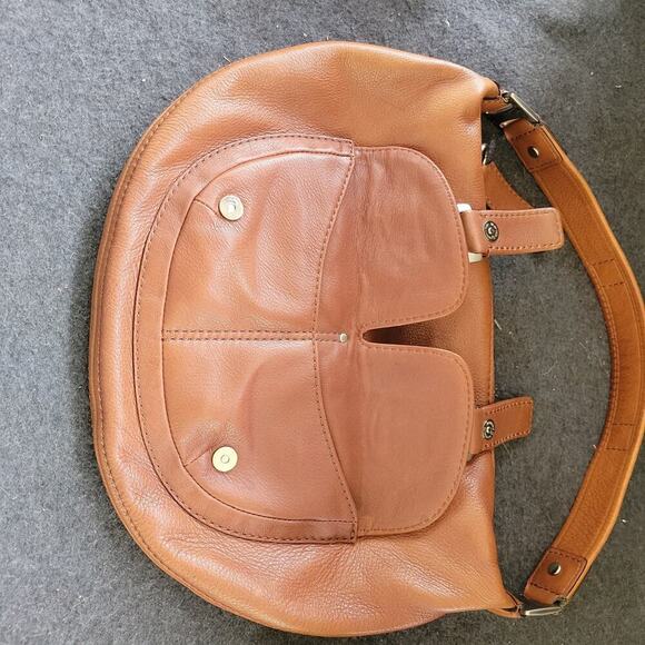 Michael Kors Brown Pebbled Leather Shoulder Bag Hobo Tote - Picture 2 of 12